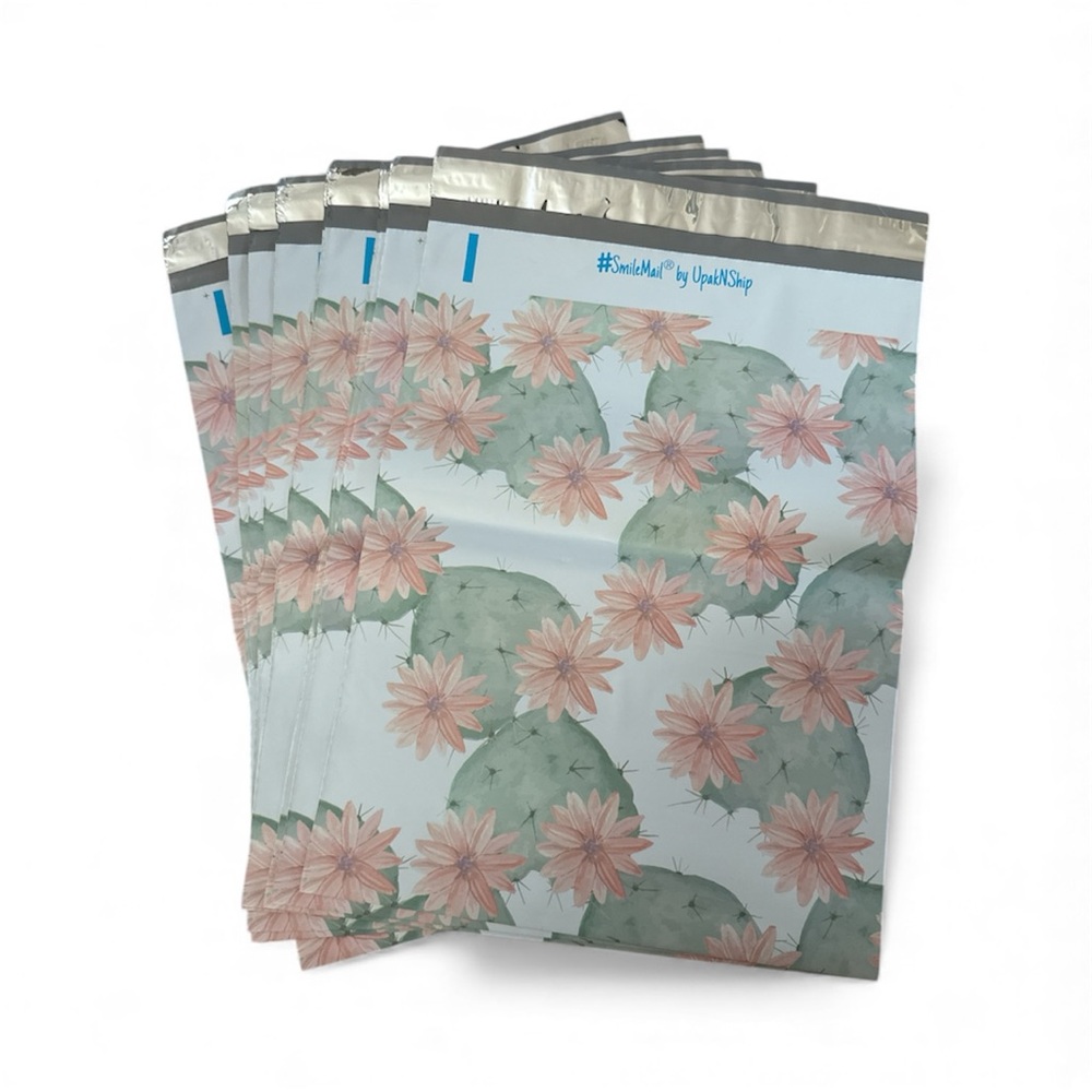 Cactus Poly Mailers by - Pink and Green 10x14